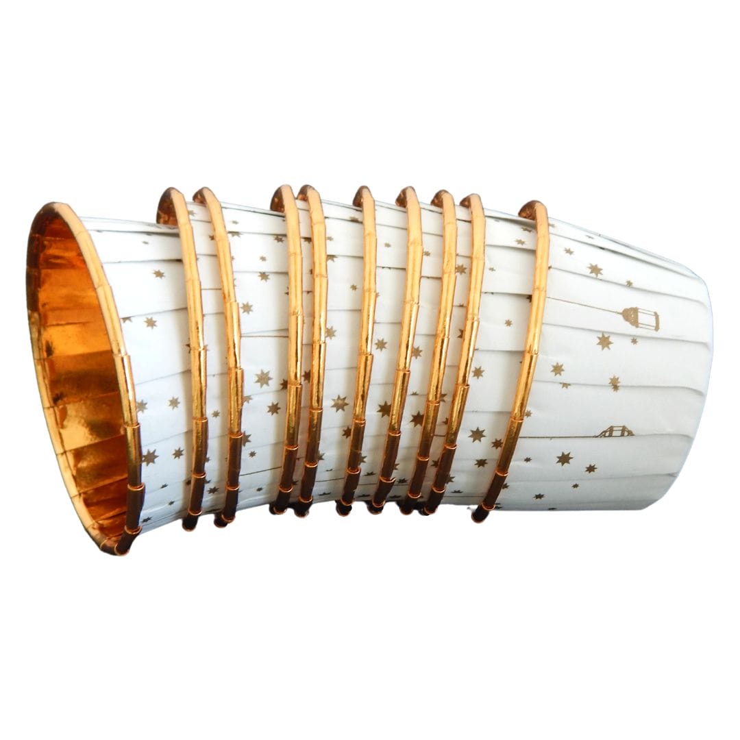 Lantern Treat Cups (50pk) - White & Gold