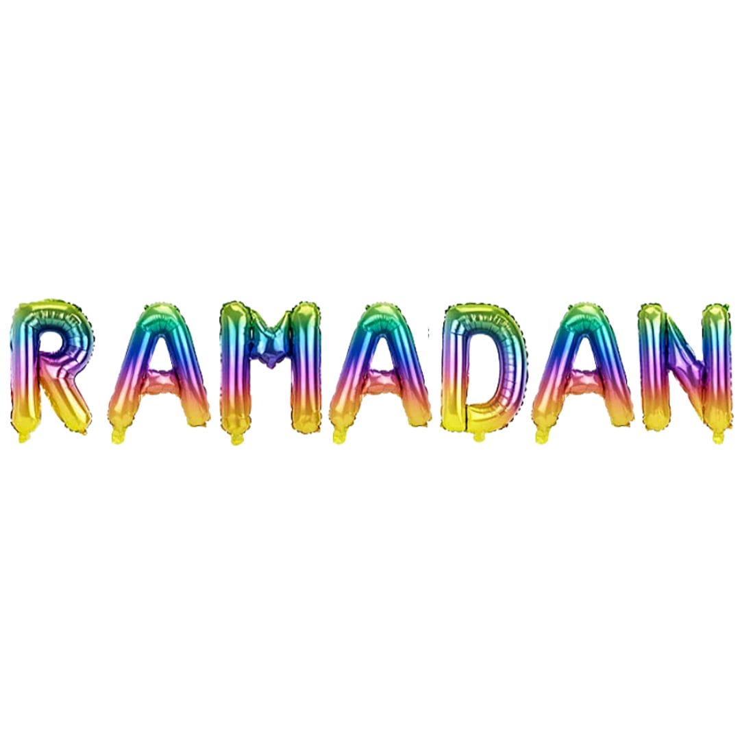 Ramadan Foil Balloons – Rainbow