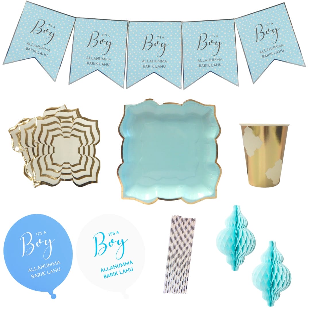 Party In A Box - Baby Boy - Blue & Silver