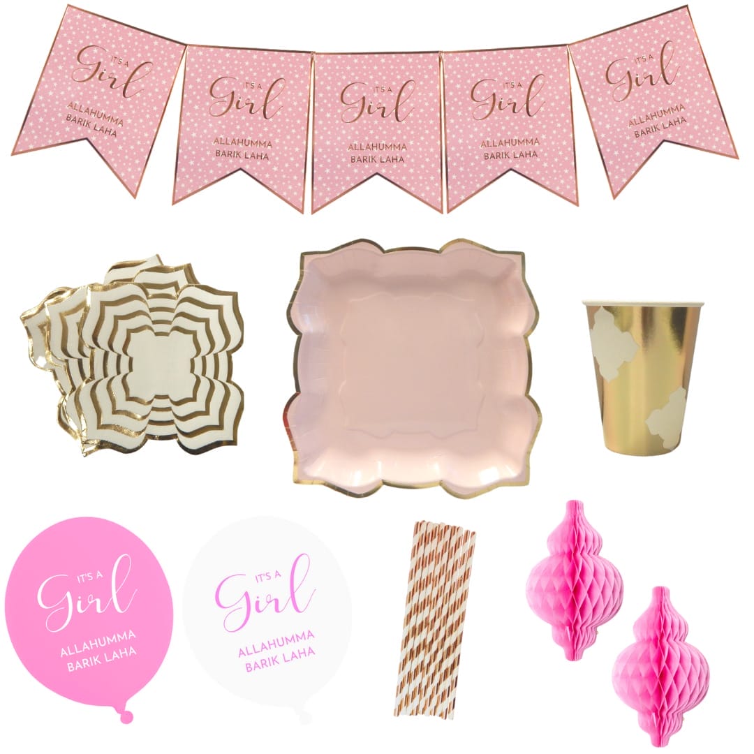 Party In A Box - Baby Girl - Pink & Rose Gold