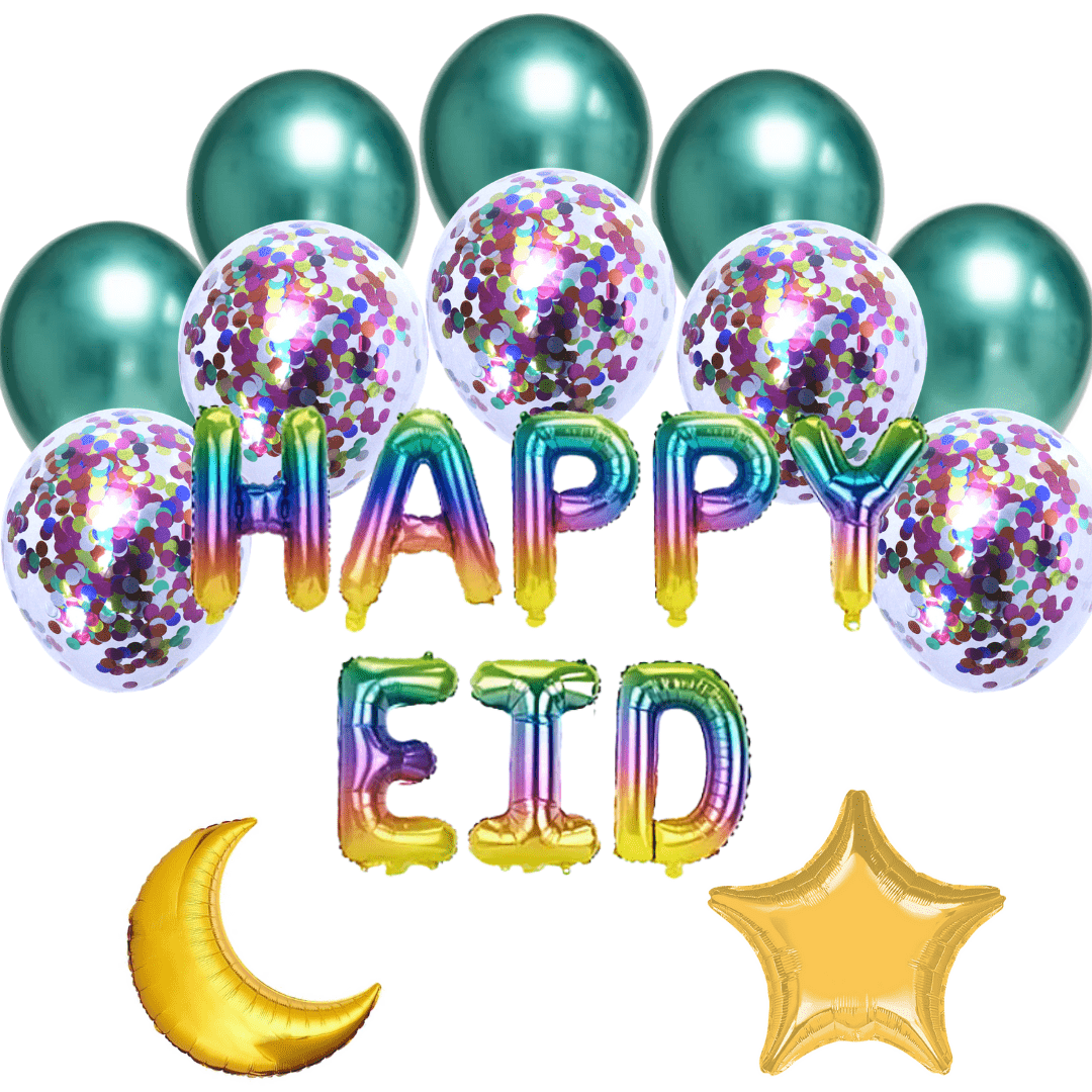 Balloon Bundle - Happy Eid - Rainbow