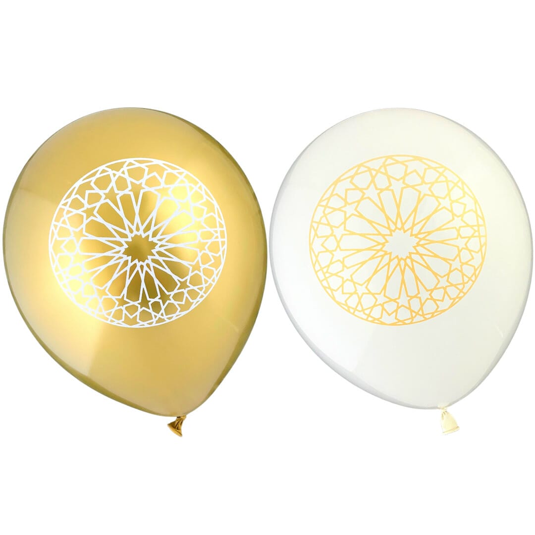 Geo Gold Party Balloons – 10 pack