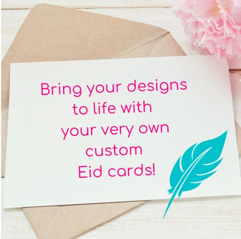 Custom design Eid cards