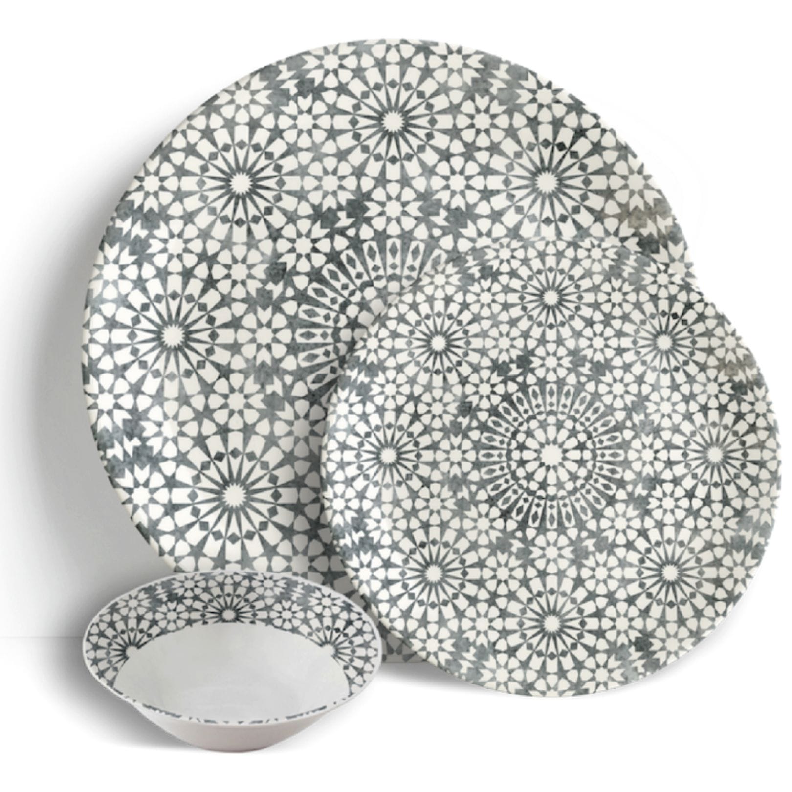 Roma Pebble – 18pc Dinner Set – Ceramic Porcelain China