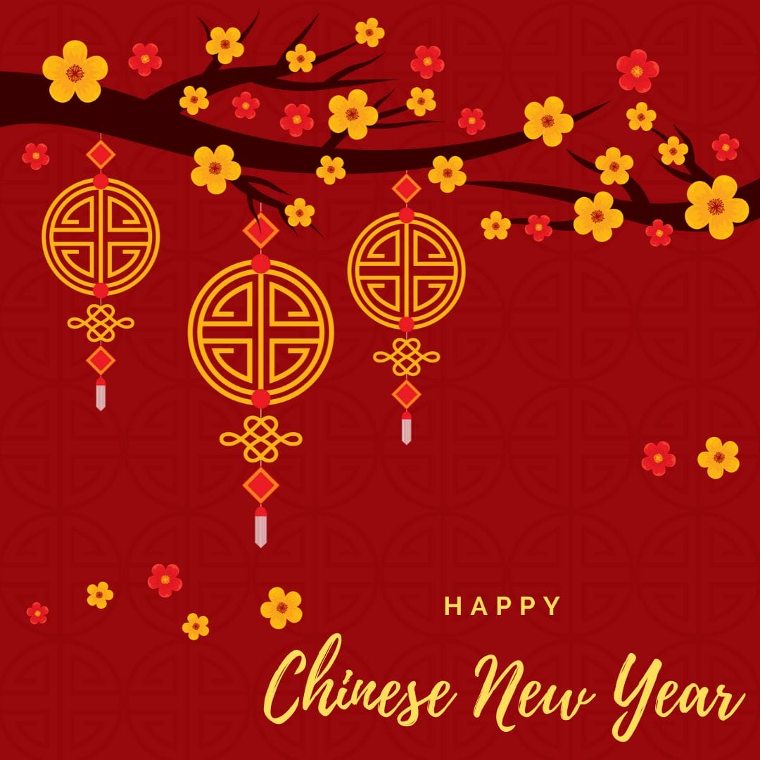 Happy Chinese New Year Greeting Cards – Flowers