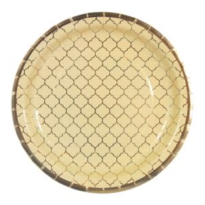 Moroccan Ivory Party Plates - 10 pack - Peacock Supplies