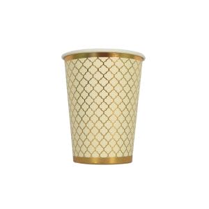 Moroccan Ivory Party Cups - 10 pack - Peacock Supplies