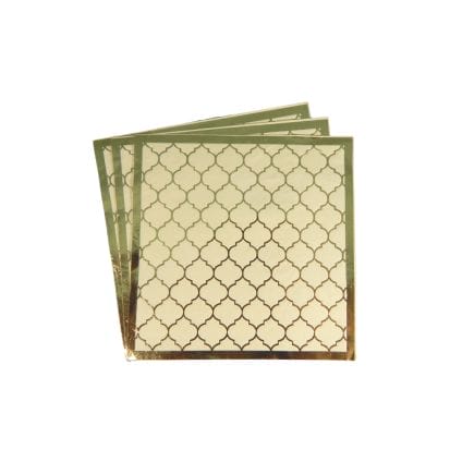 Moroccan Ivory Party Napkins - 20 pack - Peacock Supplies