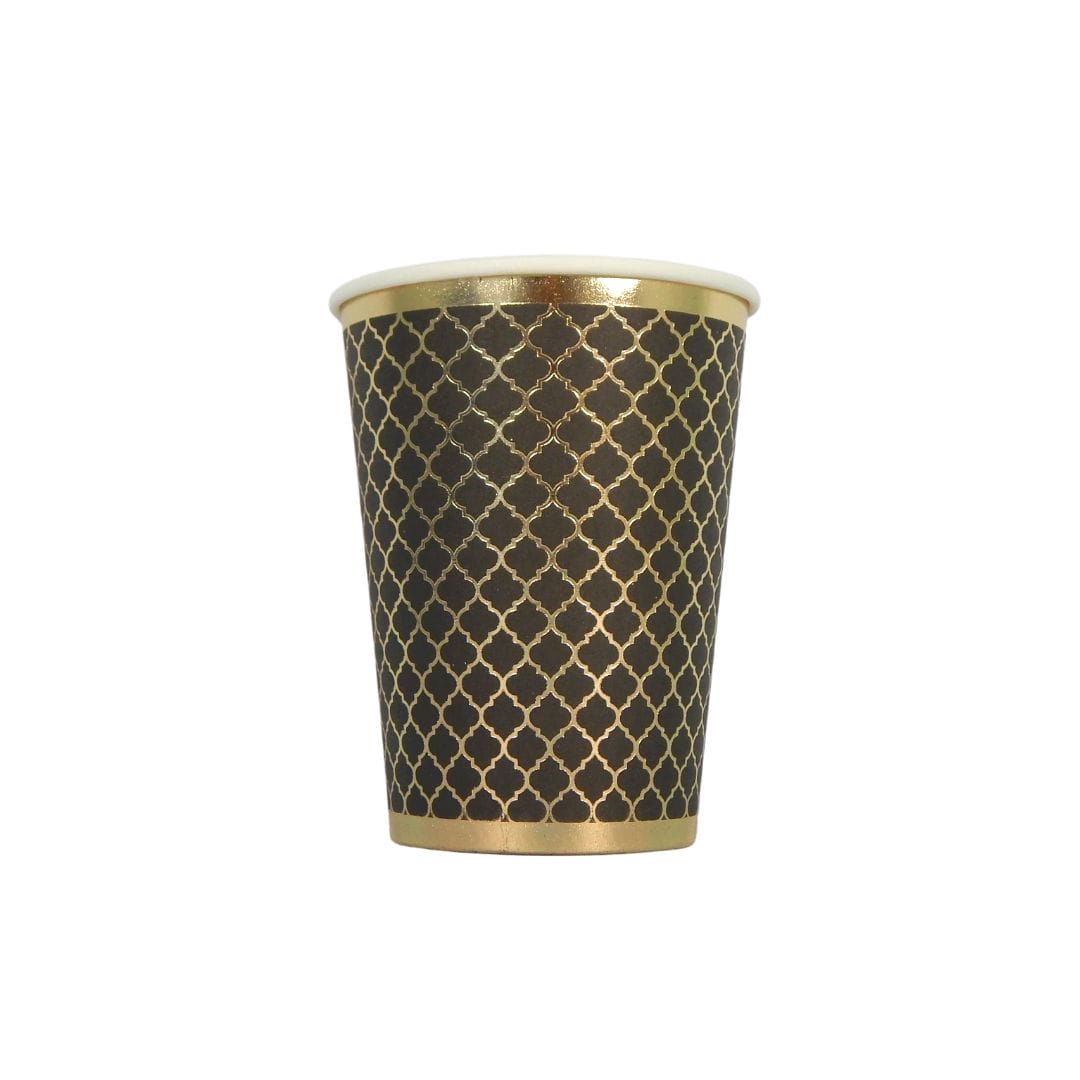 Moroccan Ebony Party Cups - 10 pack - Peacock Supplies