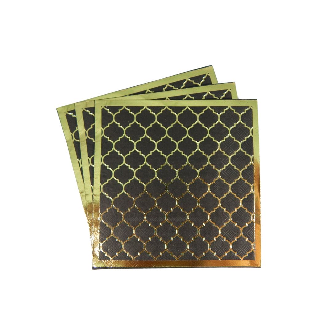 Moroccan Ebony Party Napkins – 20 pack