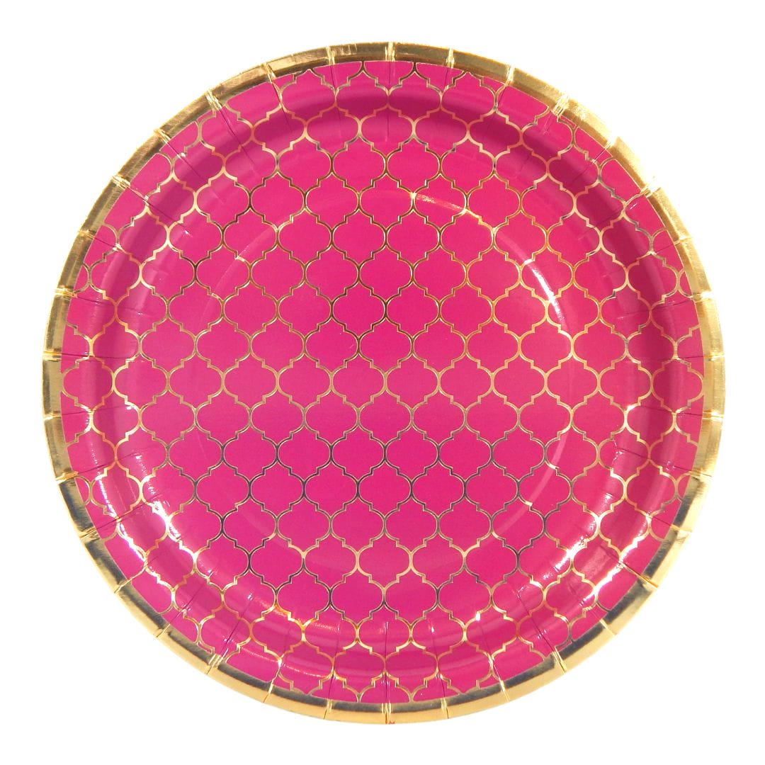 Moroccan Plum Party Plates - 10 pack - Peacock Supplies