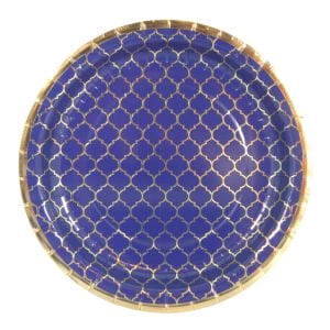Moroccan Navy Party Plates - 10 pack - Peacock Supplies