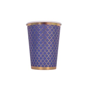 Moroccan Navy Party Cups - 10 pack - Peacock Supplies