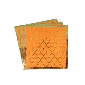 Moroccan Amber Party Napkins - 20 pack - Peacock Supplies