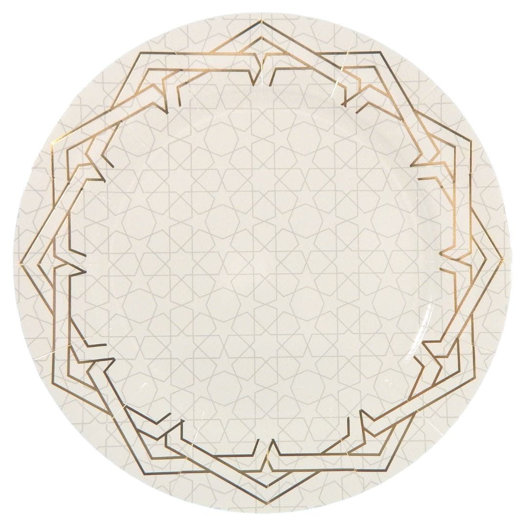 Geo Gold Large Charger Plates – 3 pack