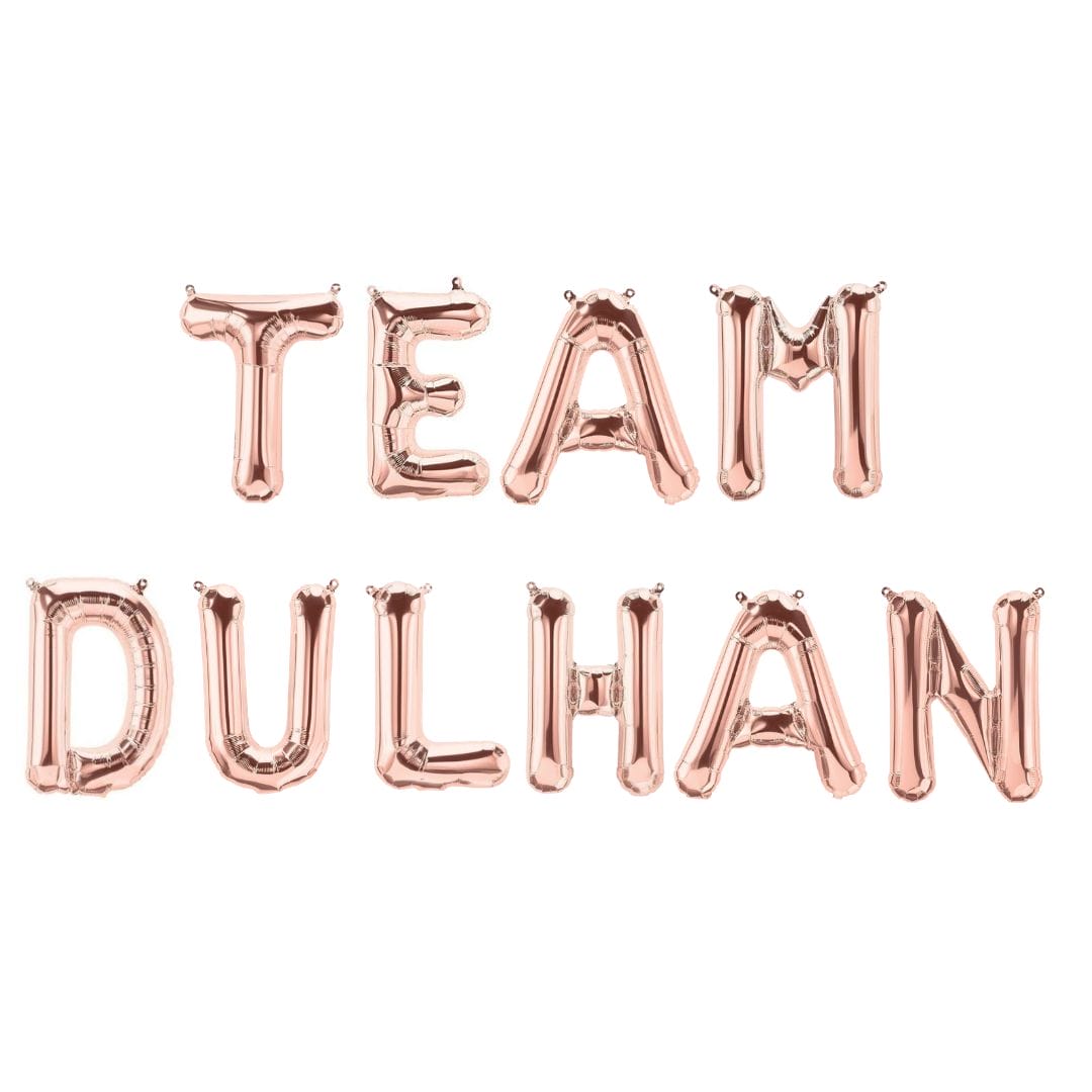Team Dulhan Foil Balloons – Rose Gold
