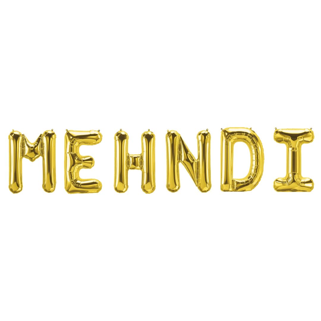Mehndi Foil Balloons - Gold - Peacock Supplies
