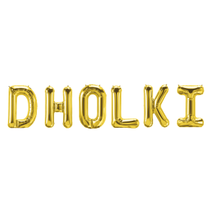Dholki Foil Balloons - Gold - Peacock Supplies