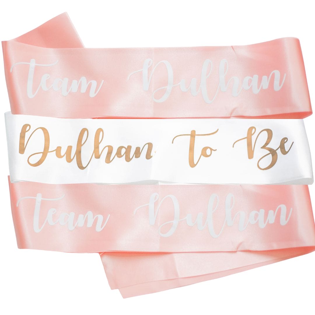 Team Dulhan & Dulhan To Be Sashes - 8 pack - Peacock Supplies