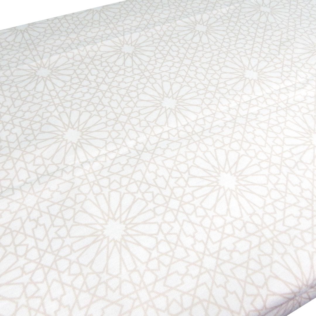 Geometric Table Cover - Cream - Peacock Supplies