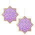 Hanging Star & Chain - 2 pack - Purple & Gold - Peacock Supplies