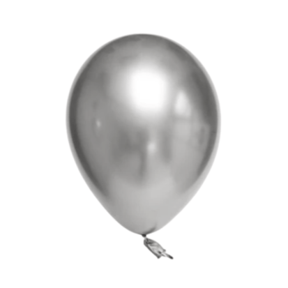 Metallic Balloons - 10 pack - Silver - Peacock Supplies