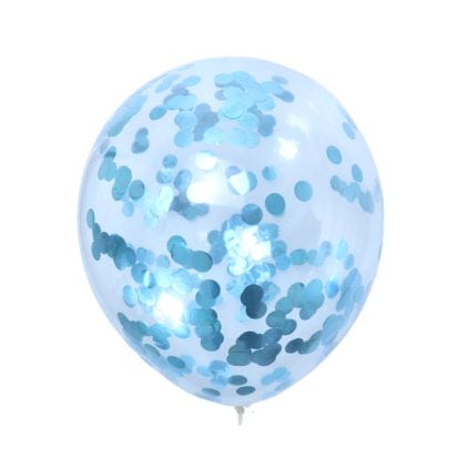 Confetti Balloons - 10 pack - Light Blue - Peacock Supplies