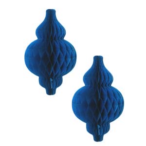 Lantern Honeycomb - 2 pack - Navy - Peacock Supplies