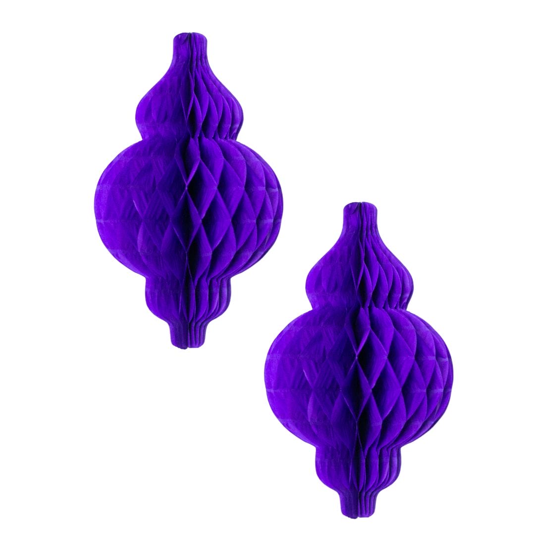 Lantern Honeycomb - 2 pack - Purple- Peacock Supplies