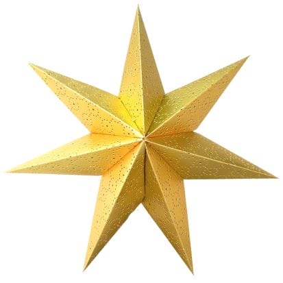 Large Hanging Star - Gold - Peacock Supplies