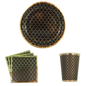 Moroccan Party Pack - Ebony - Peacock Supplies