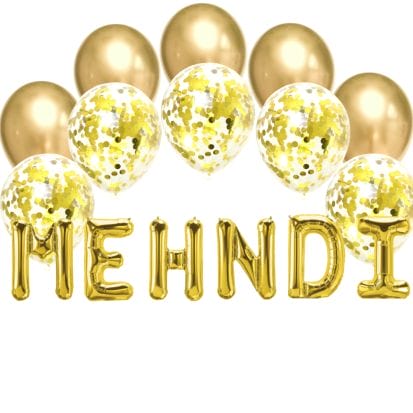 Balloon Bundle - Mehndi - Gold - Peacock Supplies