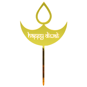 Happy Diwali Cake Toppers - 5 pack - Peacock Supplies