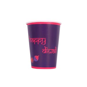 Diwali Purple Party Cups - 10 pack - Peacock Supplies