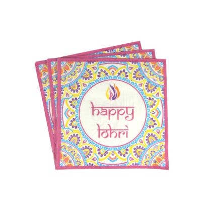 Lohri Party Napkins - 20 pack- Peacock Supplies