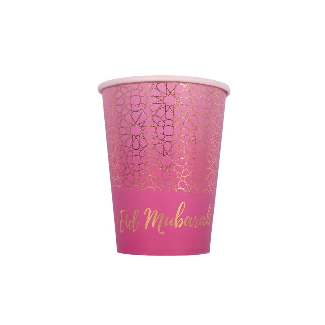 Eid Mubarak Cups (10pk) – Purple & Gold