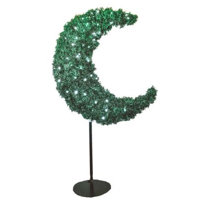 Eid Moon Tree & LED Lights - 5ft Green - Ramadan - Peacock Supplies