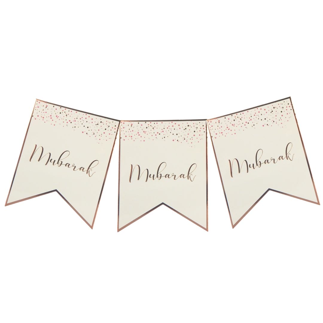 Mubarak Confetti Party Banner - Peacock Supplies