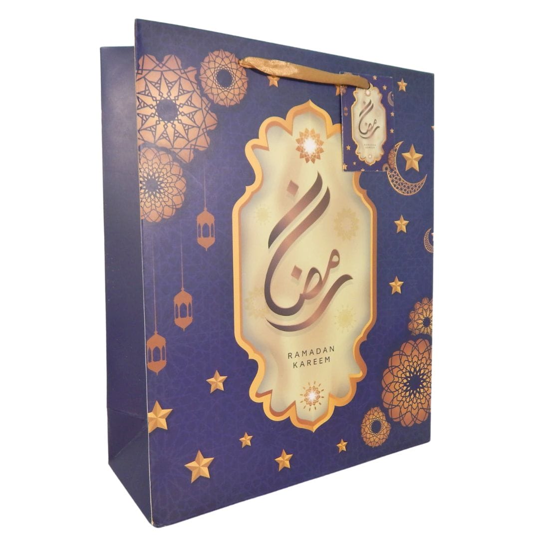 Ramadan Kareem Gift Bag - Blue - Peacock Supplies