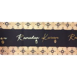 Ramadan Table Runner - Gold Geo - Peacock Supplies