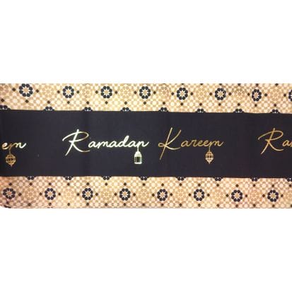 Ramadan Table Runner - Gold Geo - Peacock Supplies