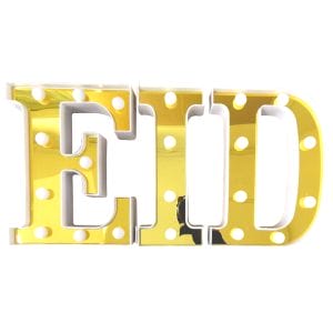 Eid LED Letter Lights - Gold - Peacock Supplies