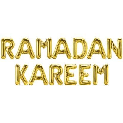 Ramadan Kareem Foil Balloons - Gold - Peacock Supplies