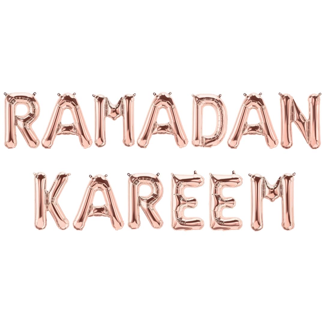 Ramadan Kareem Foil Balloons - Rose Gold - Peacock Supplies