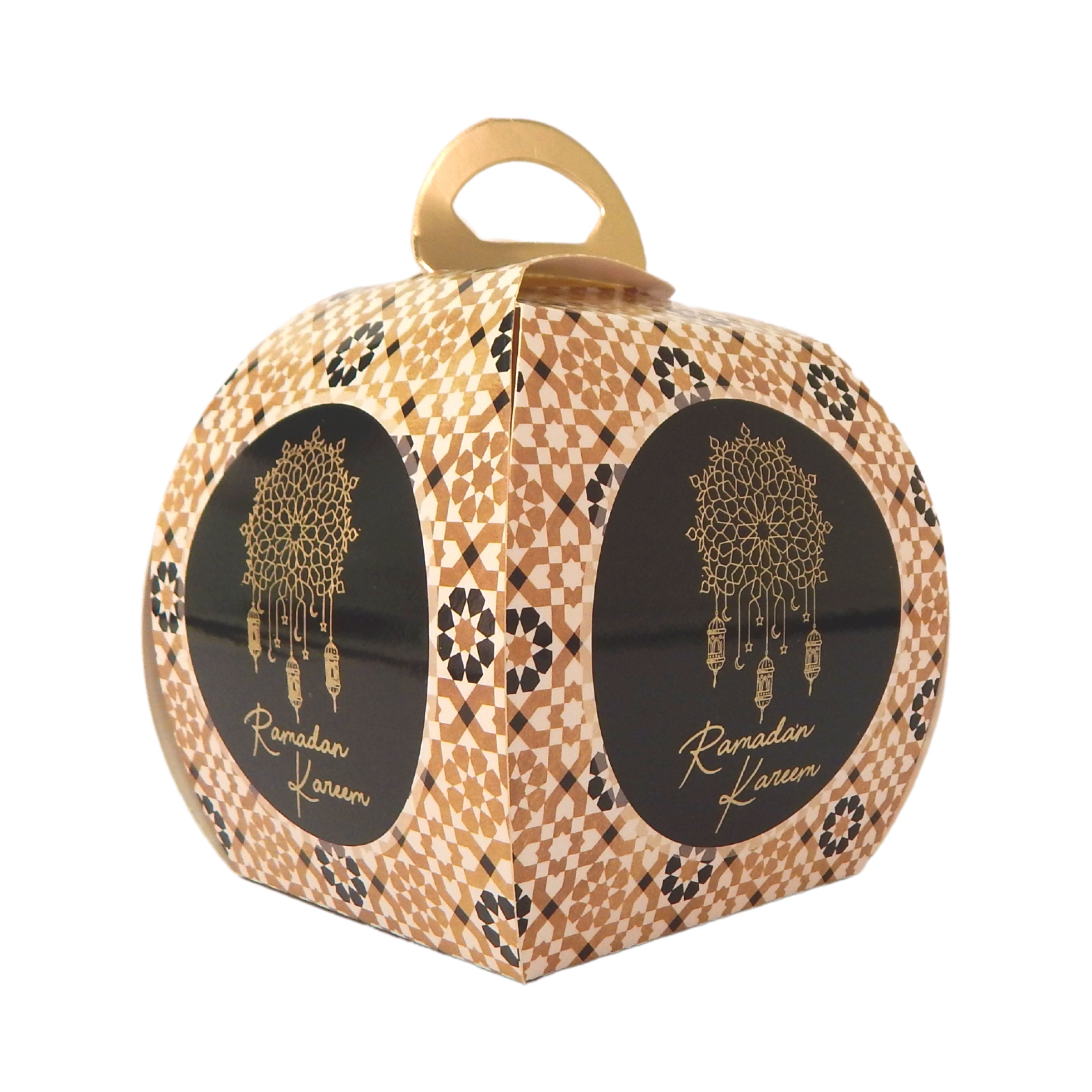 Ramadan Kareem Treat Boxes (10pk) - Black & Gold - Peacock Supplies