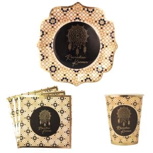 Ramadan Party Pack - Black & Gold - Peacock Supplies