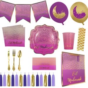 Party In A Box - Eid - Purple Passion - Peacock Supplies
