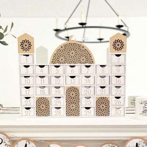 Mosque minimalist ramadan calendar 