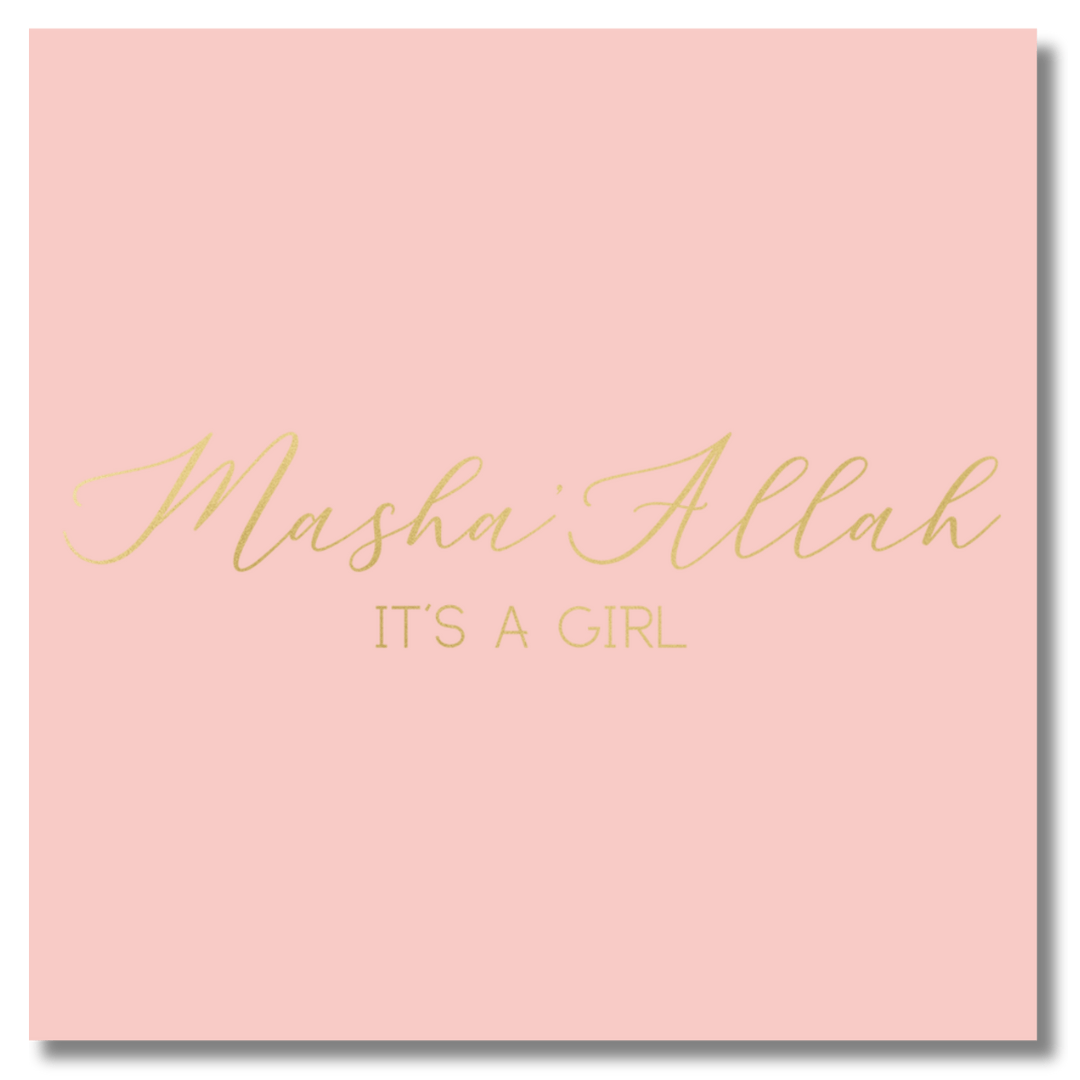 Luxury Foiled Greeting Card - Baby Girl