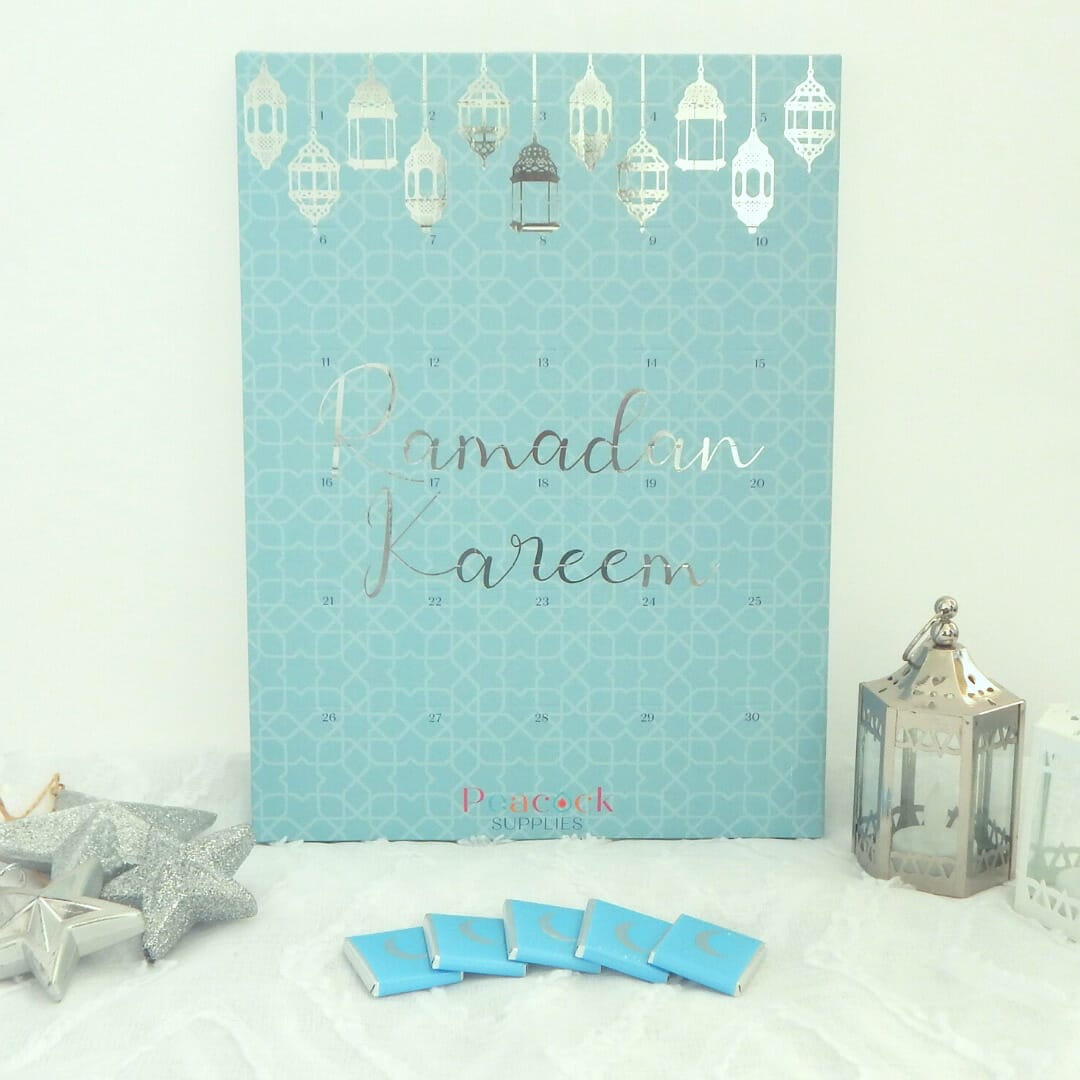 Ramadan Chocolate Countdown Calendar - Blue & Silver